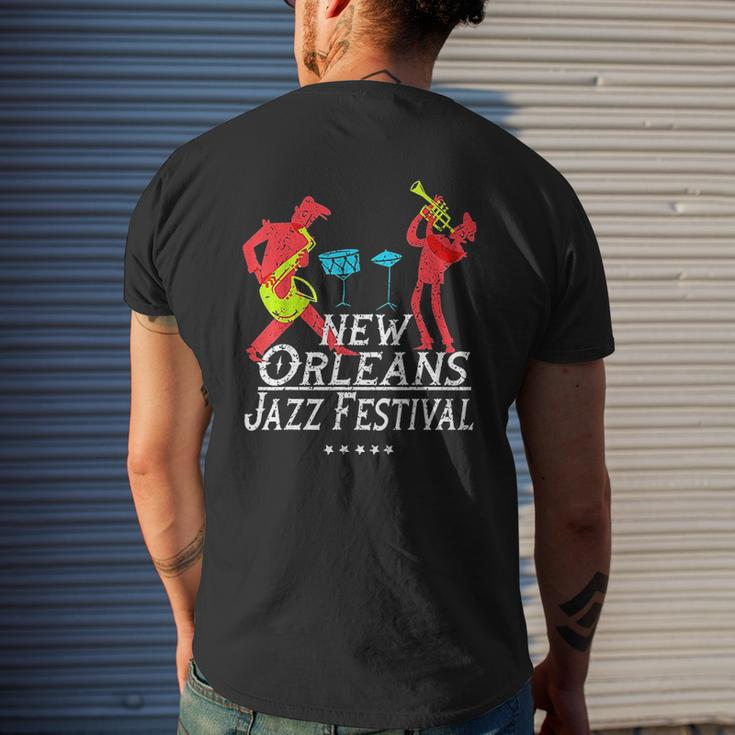 New Orleans Festival Of Jazz Music Mens Back Print T-shirt Gifts for Him
