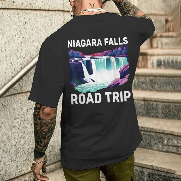 Niagara Falls Road Trip Souvenir Summer Vacation Niagara Men's T-shirt Back Print Gifts for Him