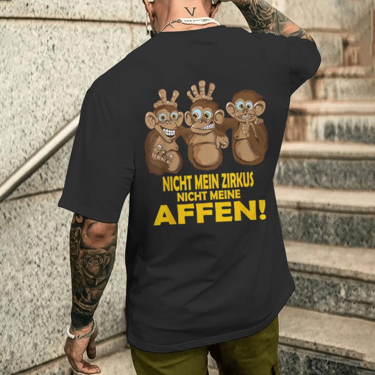 Nicht Mein Zirkus, Nicht Meine Monkeys Kurzärmliges Herren-T-Kurzärmliges Herren-T-Shirt mit Zoo Motto Geschenke für Ihn