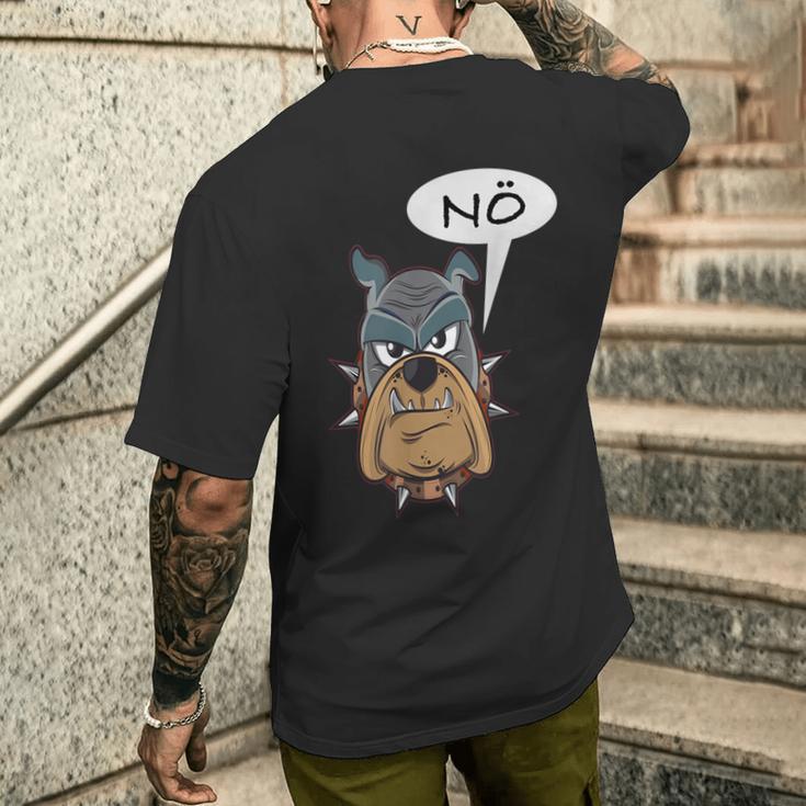 Nö Hund Statement Frosch I No Fun I Nein T-Shirt mit Rückendruck Geschenke für Ihn