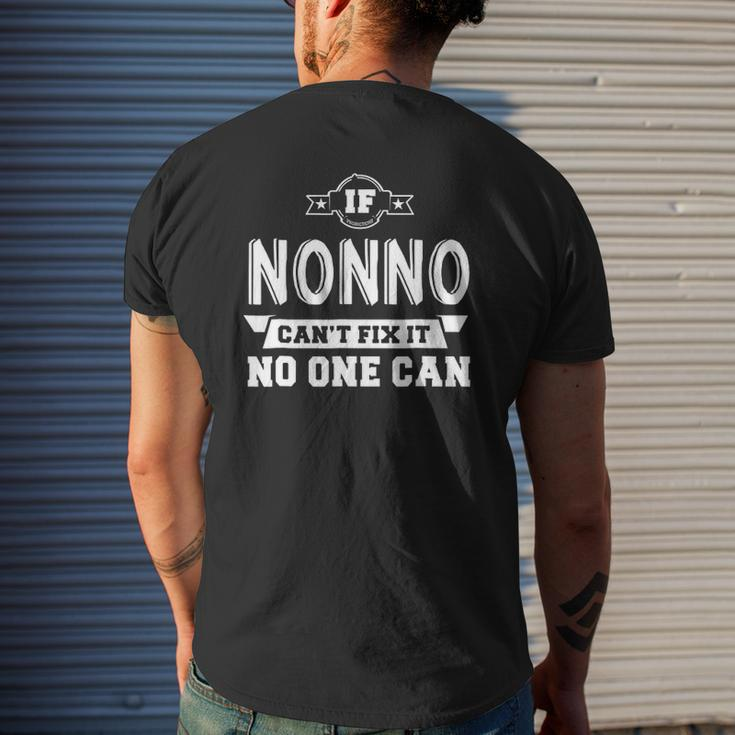 If Nonno Can't Fix It No One Can Grandpa Men Mens Back Print T-shirt Gifts for Him