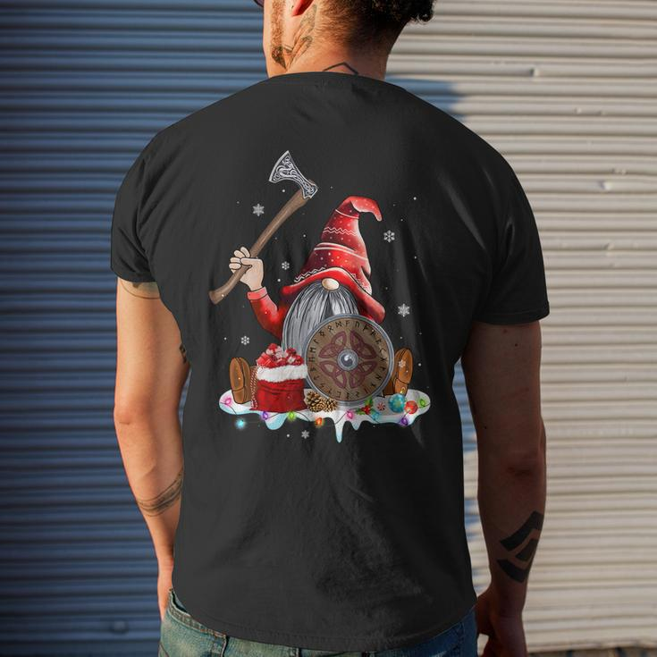 Norse Mythology Red Hat Gnome Beard Viking Christmas Costume Mens Back Print T-shirt Gifts for Him