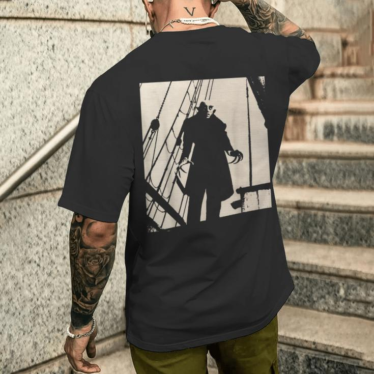 Nosferatu's Classic Horror Movie Monster Vintage Vampire Men's T-shirt Back Print Gifts for Him