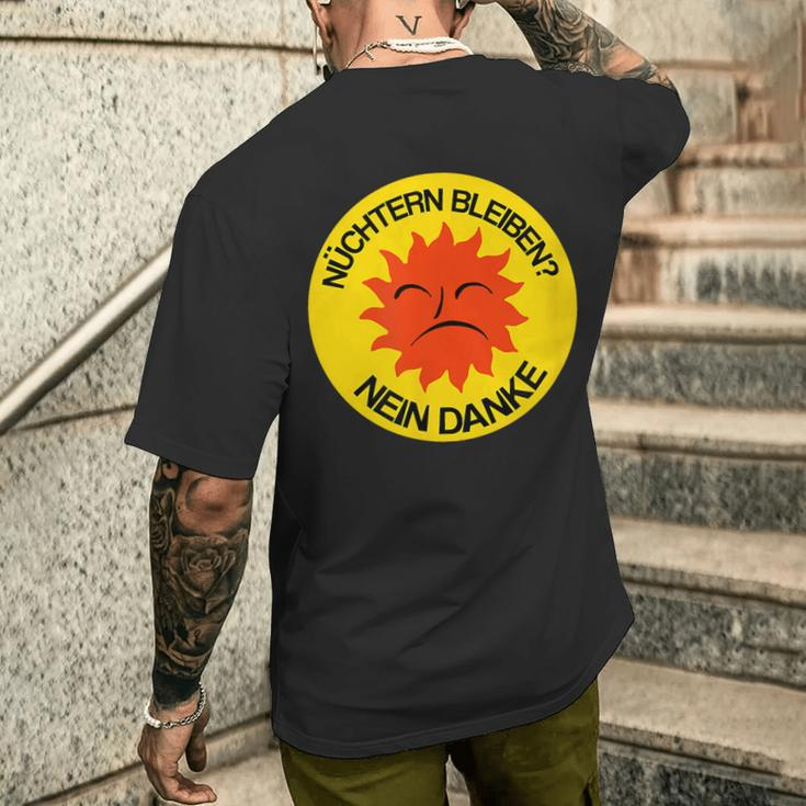 Nüchtern Bleiben No Thank You T-Shirt mit Rückendruck Geschenke für Ihn