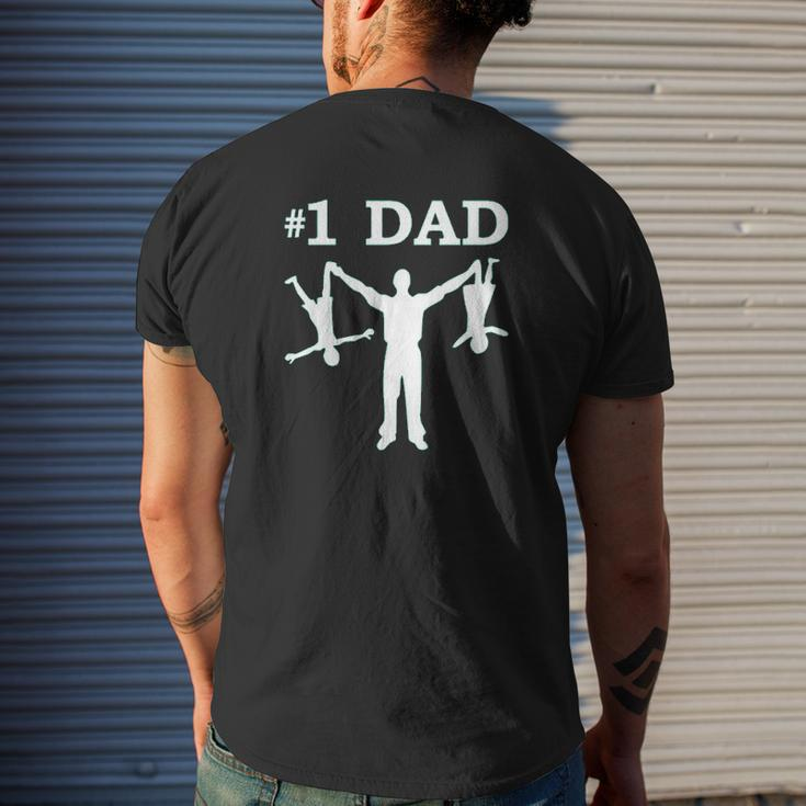 Number 1 Dad Mens Back Print T-shirt Gifts for Him