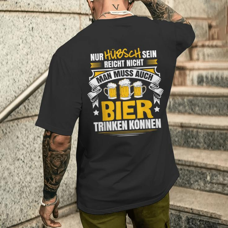Nur Hübsch Sein Reicht Nicht Must German Language T-Shirt mit Rückendruck Geschenke für Ihn