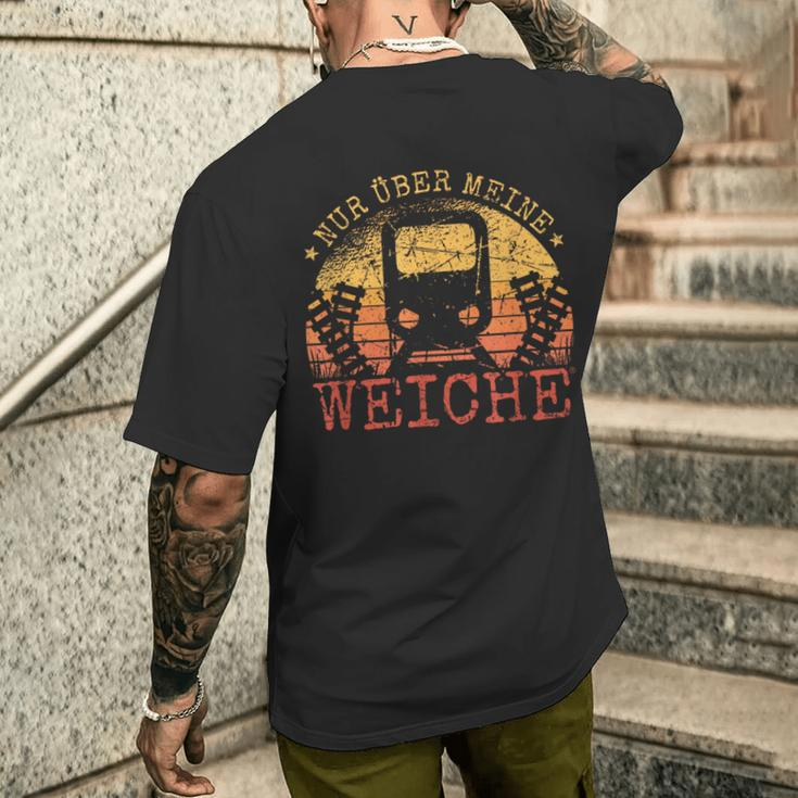 Nur Über Meine Weiche Lokfahrer Railway S T-Shirt mit Rückendruck Geschenke für Ihn