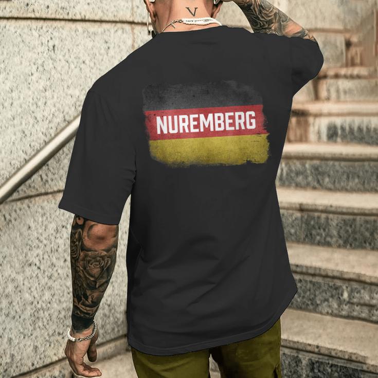 Nuremberg Germany German Flag Vintage Souvenir Men's T-shirt Back Print Funny Gifts