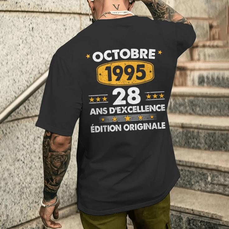 T-shirt 30 Ans 'Né En Octobre 1995' - Cadeau D'anniversaire Homme Ou Femme