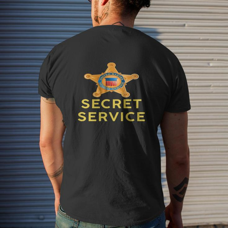 Official Secret Service Double Sided Mens Back Print T-shirt Gifts for Him