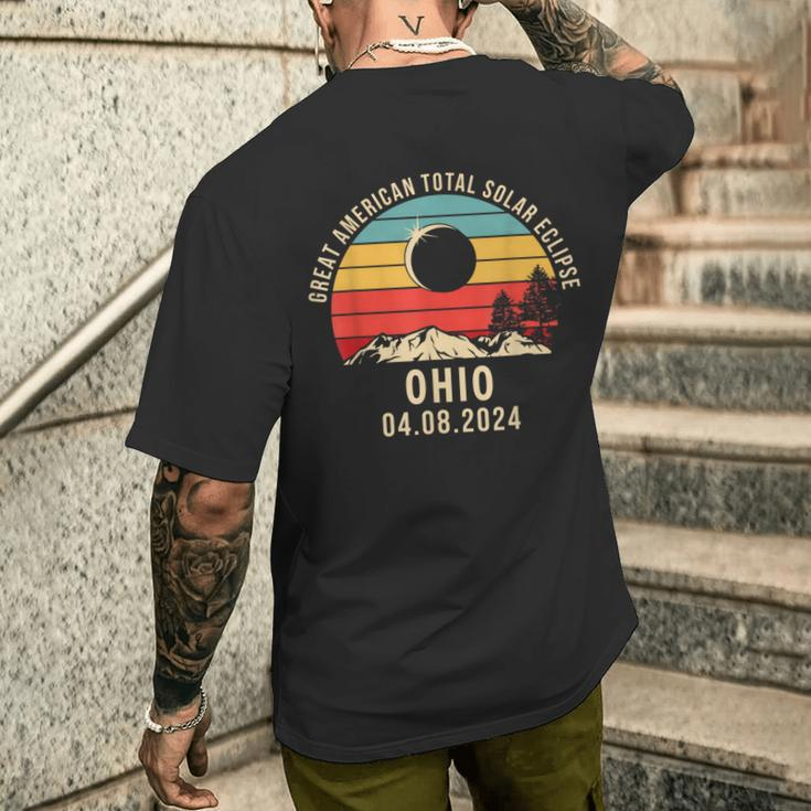 Ohio Total Solar Eclipse 2024 Totality 2024 Men's T-shirt Back Print Gifts for Him