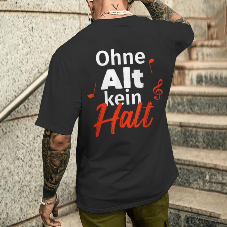 Ohne Alt Kein Halt Choir Singer T-Shirt mit Rückendruck Geschenke für Ihn