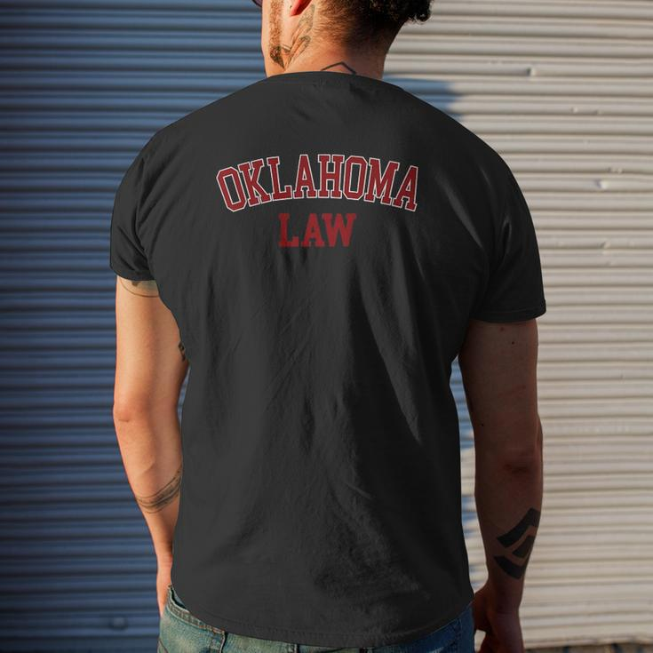 Oklahoma Law Oklahoma Bar Graduate Lawyer College Premium Mens Back Print T-shirt Gifts for Him