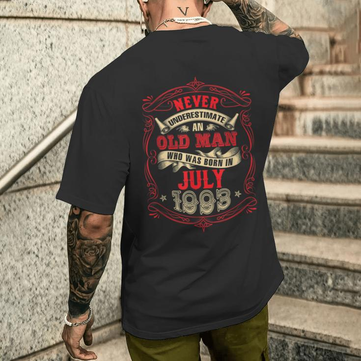 An Old Man Who Was Born In July 1993 Men's T-shirt Back Print Gifts for Him