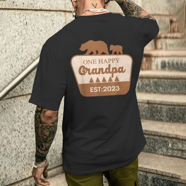 One Happy Grandpa Happy Camper Matching Familybirthday Men's T-shirt Back Print Gifts for Him