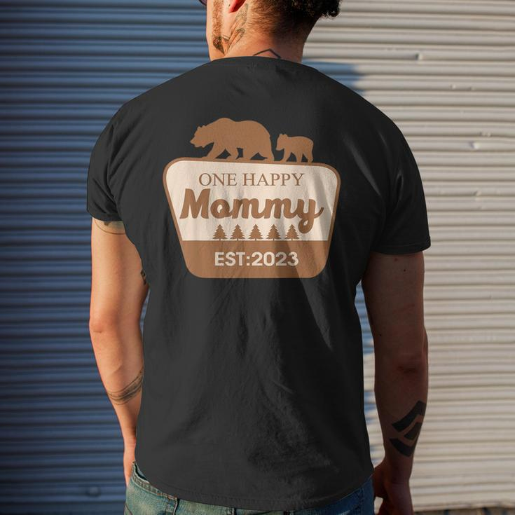 One Happy Mommy Happy Camper Matching Family Birthday Men's T-shirt Back Print Gifts for Him