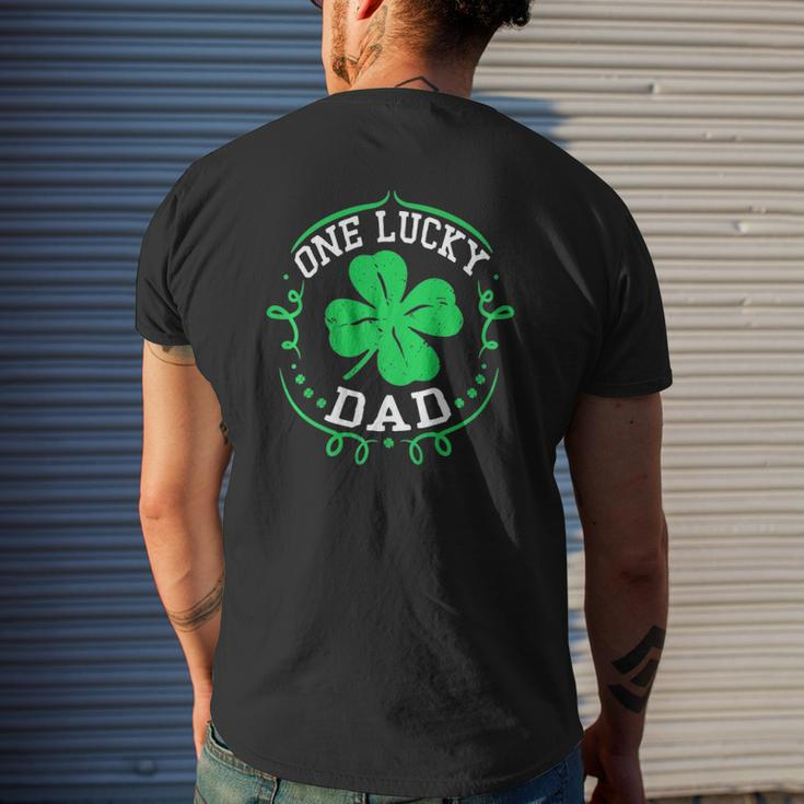 One Lucky Dad St Patrick's Day For Daddy Men Mens Back Print T-shirt Gifts for Him