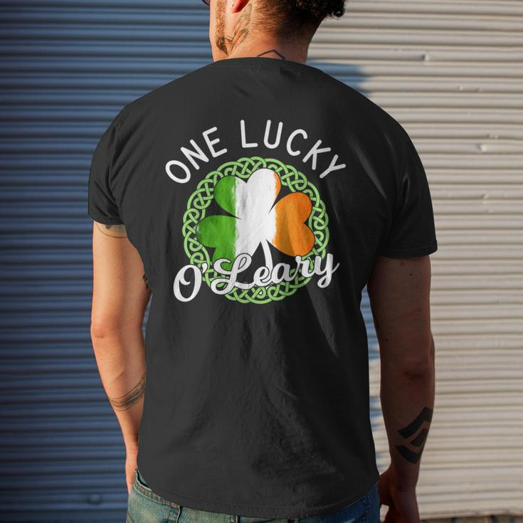 One Lucky O'leary Irish Family Name Men's T-shirt Back Print Gifts for Him