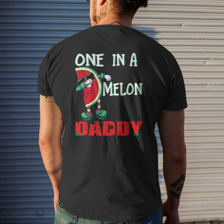 One In A Melon Daddy Dabbing Watermelon Mens Back Print T-shirt Gifts for Him