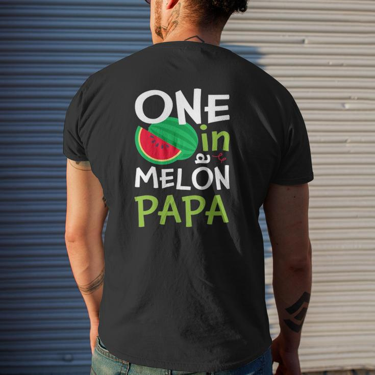 One In A Melon Papa Matching Group Mens Back Print T-shirt Gifts for Him