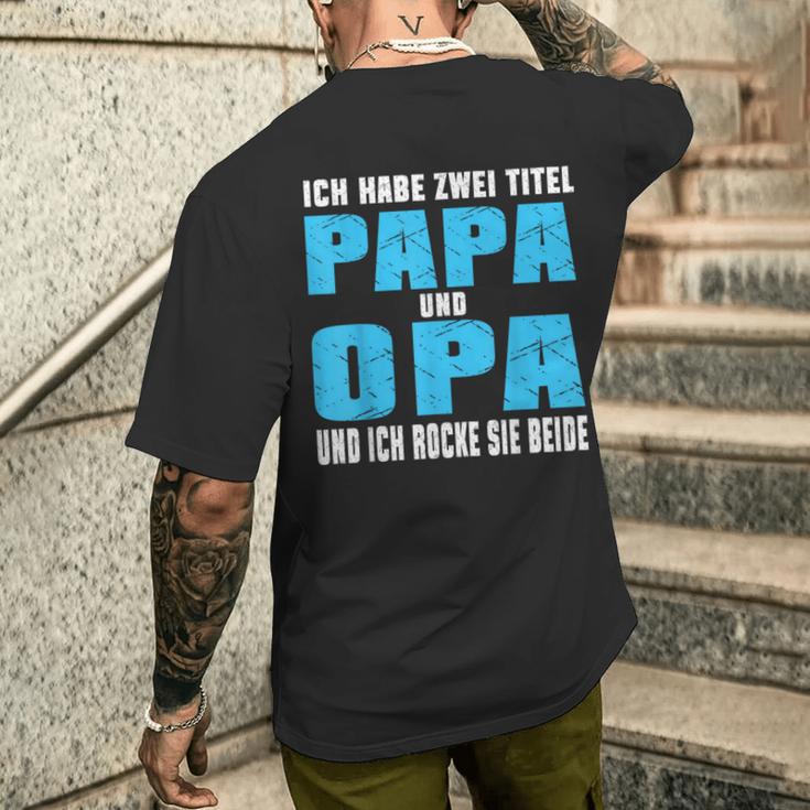 Opa Atertag Papa Spruch Grossvater Geschenk T-Shirt mit Rückendruck Geschenke für Ihn