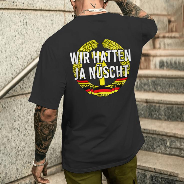 Ostdeutscher Ossis Father's Day Cult Wir Hatten Ja Nühnt T-Shirt mit Rückendruck Geschenke für Ihn