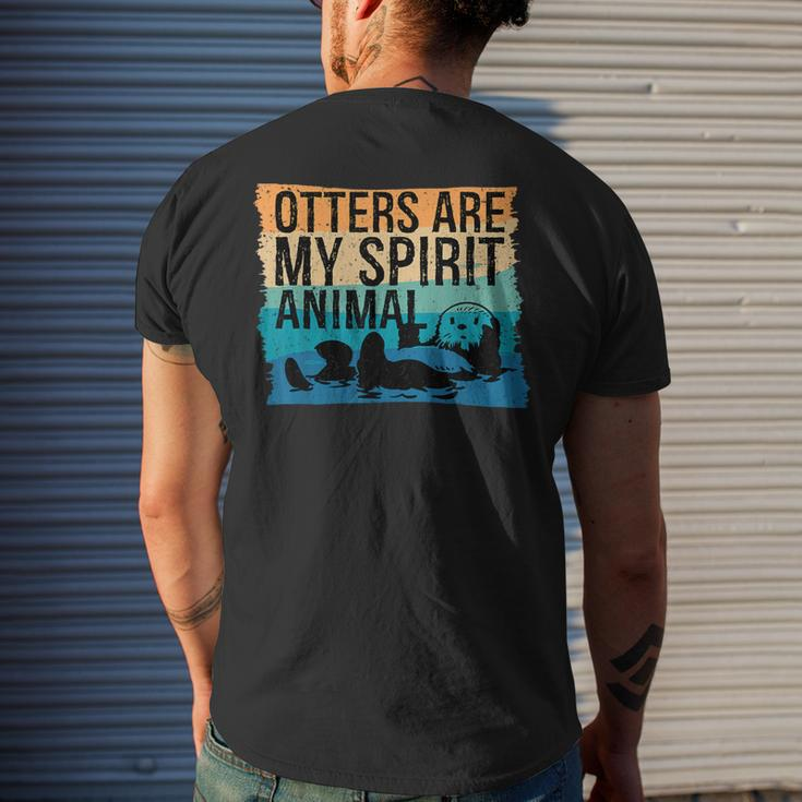 Otter Lover Otter Spirit Animal Otter Otter Men's T-shirt Back Print Gifts for Him