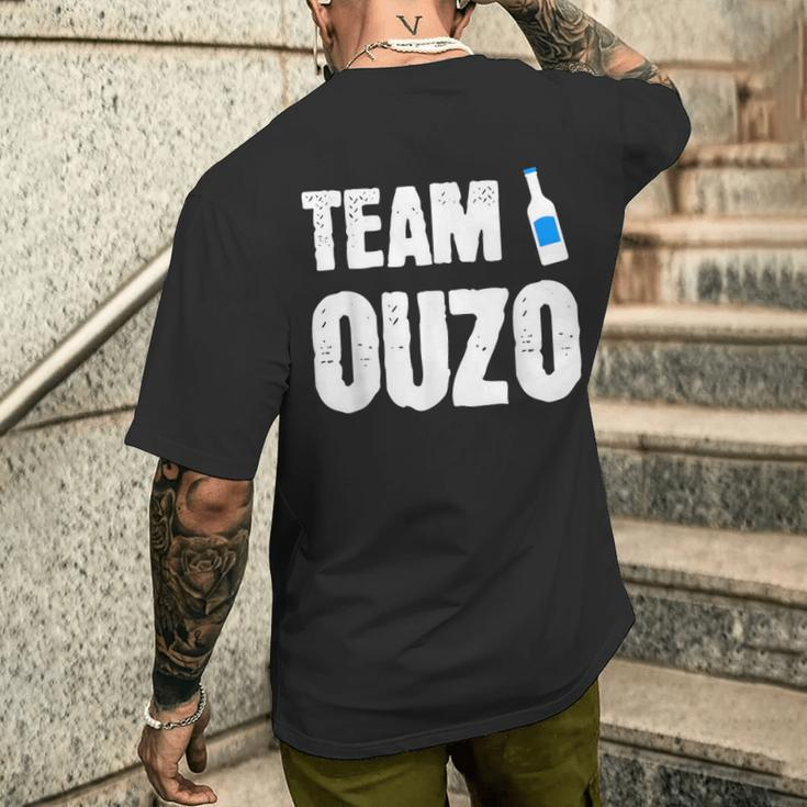 Ouzo Greece Alcohol Schnapps T-Shirt mit Rückendruck Geschenke für Ihn