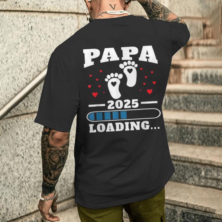 Papa 2025 Lustigesatertagsgeschenk Schwangere T-Shirt mit Rückendruck Geschenke für Ihn