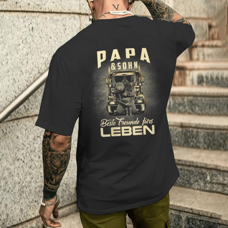 Papa & Sohn Beste Freunde Fürs Leben Father Son Truck Driver T-Shirt mit Rückendruck Geschenke für Ihn