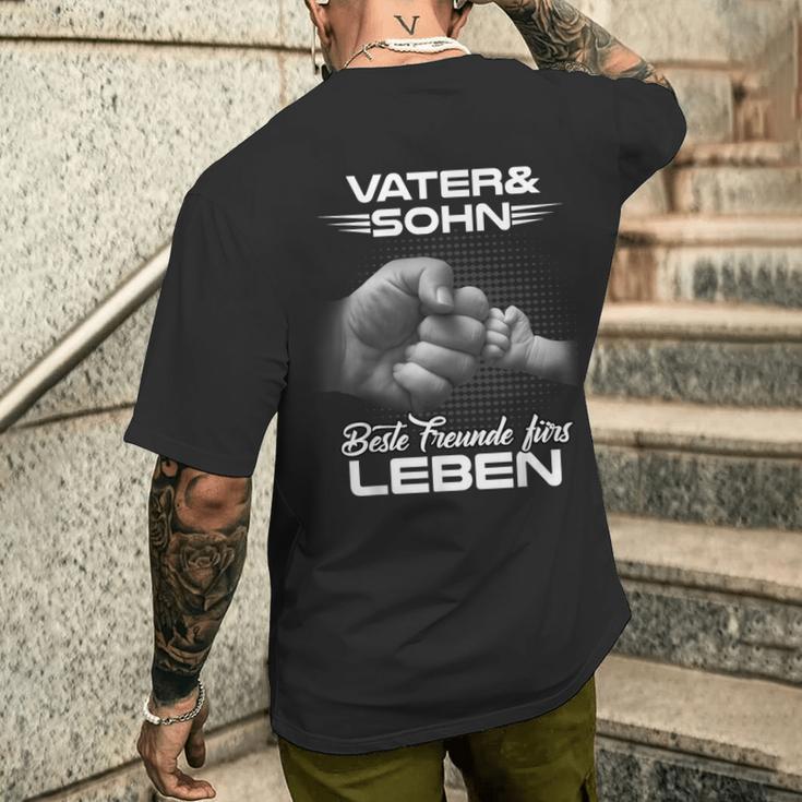 Papa & Sohn Beste Freunde Fürs Leben Father's Day Partner Look T-Shirt mit Rückendruck Geschenke für Ihn