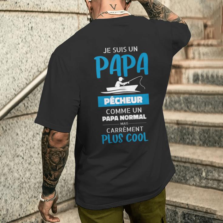 Papa Angler Mais Carrément Plus Cool Pfirsich Papa T-Shirt mit Rückendruck Geschenke für Ihn