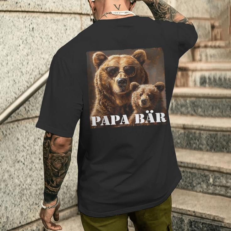 Papa Bär Geschenkatertag & Geburtstag Für Den Besten Papa T-Shirt mit Rückendruck Geschenke für Ihn