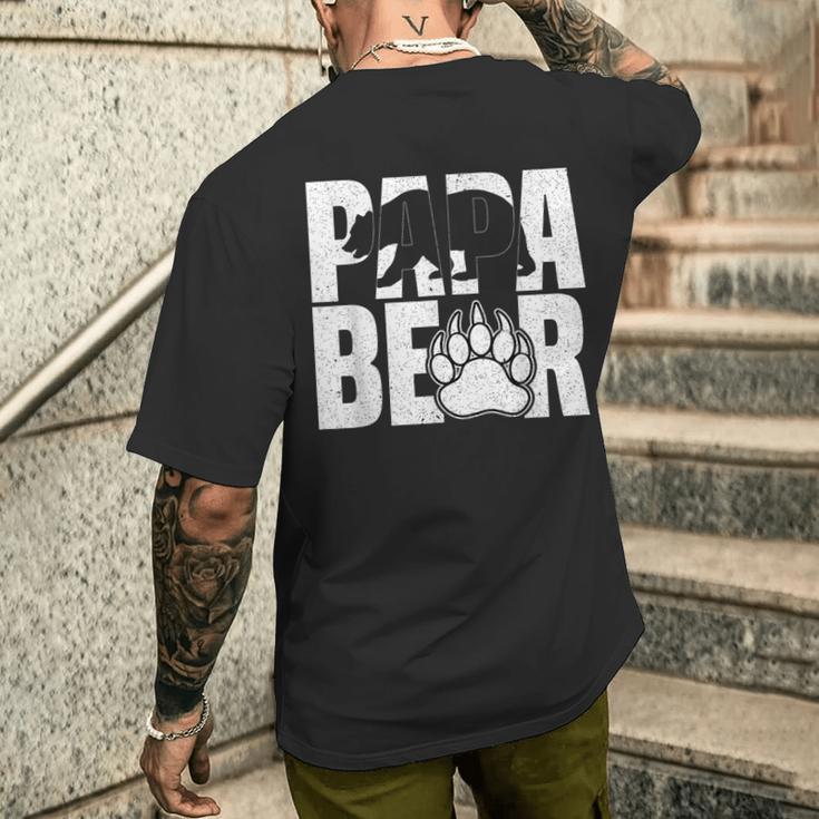 Papa Bärintage Papa Bär Liebhaber Papa Papaatertag T-Shirt mit Rückendruck Geschenke für Ihn