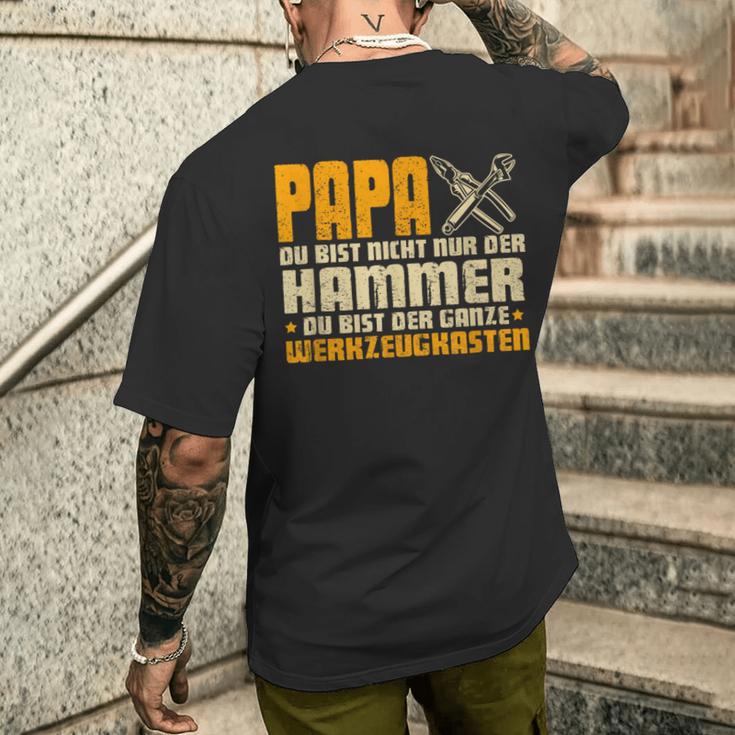 Papa Bist Der Whole Werkzeugkasten Father's Day T-Shirt mit Rückendruck Geschenke für Ihn