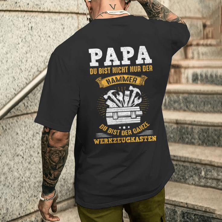 Papa Bist Nicht Nur Der Hammer Du Bist Der Toolbox T-Shirt mit Rückendruck Geschenke für Ihn