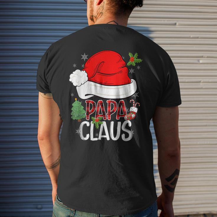 Papa Claus Santa Christmas Pajama Matching Family Mens Back Print T-shirt Gifts for Him