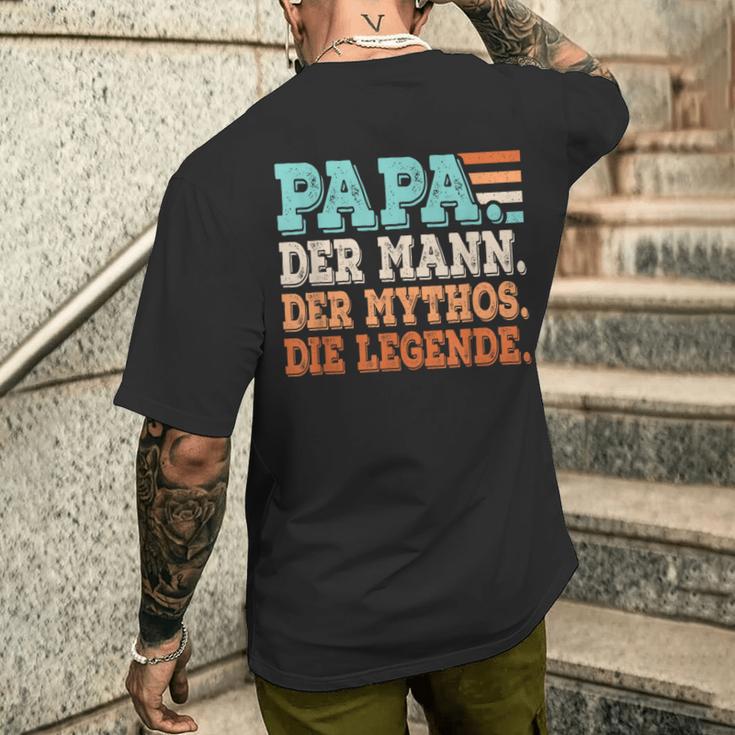 Papa Der Mann Der Mythos Die Legendeater Father's Day T-Shirt mit Rückendruck Geschenke für Ihn