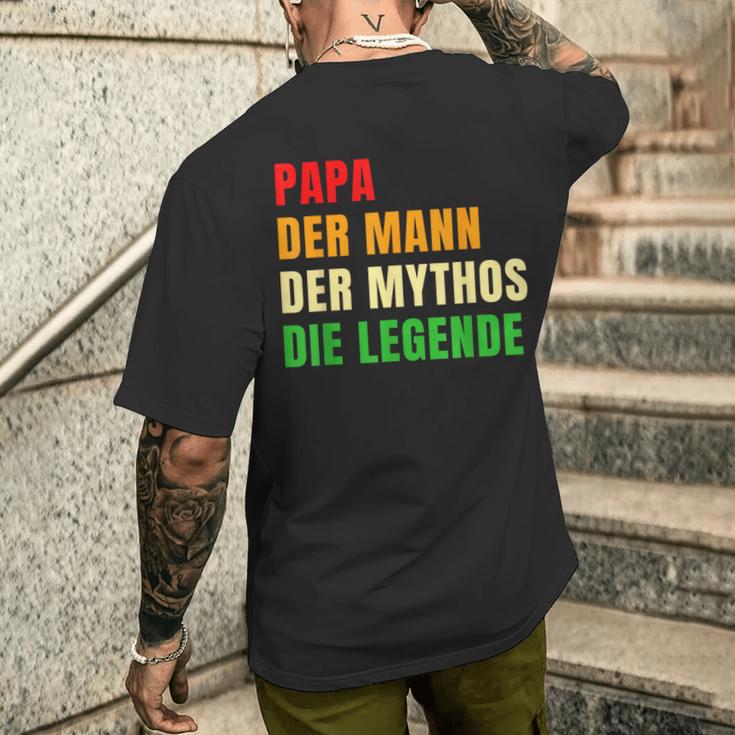 Papa Die Legend Father's Day S T-Shirt mit Rückendruck Geschenke für Ihn