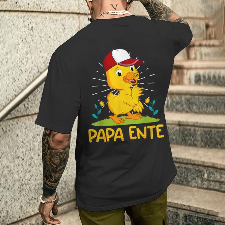 Papa Ente Entenliebhaber Männer Enten T-Shirt mit Rückendruck Geschenke für Ihn