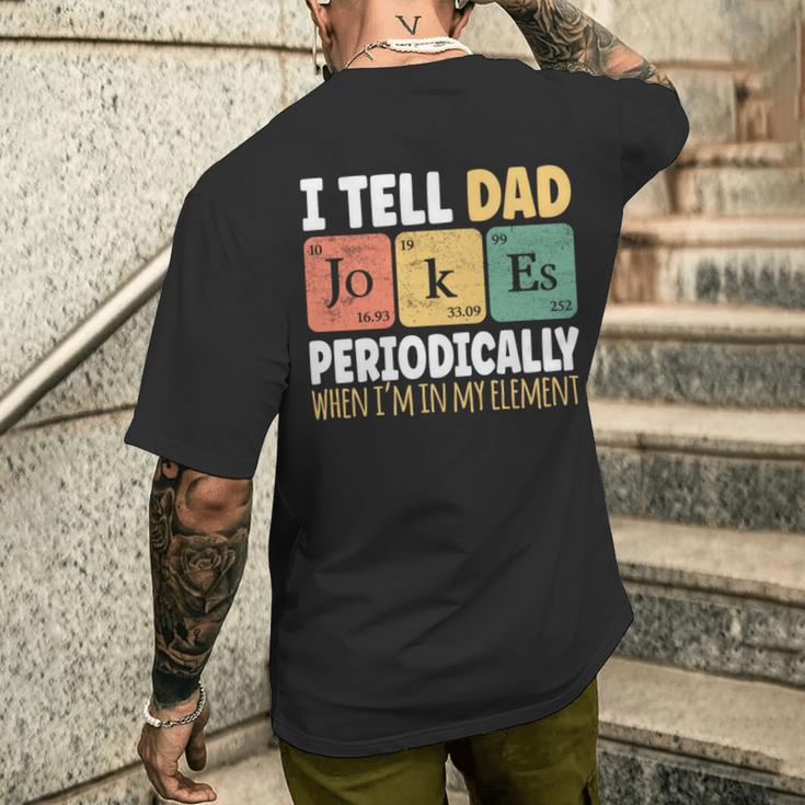 Papa- Ich Erzähle Papa Witze Regelmäßigatertag T-Shirt mit Rückendruck Geschenke für Ihn