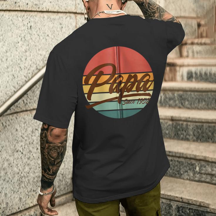 Papa Seit 1952 69 Geburtstag 69 Jahre Alt Papa Kapuzenjacke T-Shirt mit Rückendruck Geschenke für Ihn