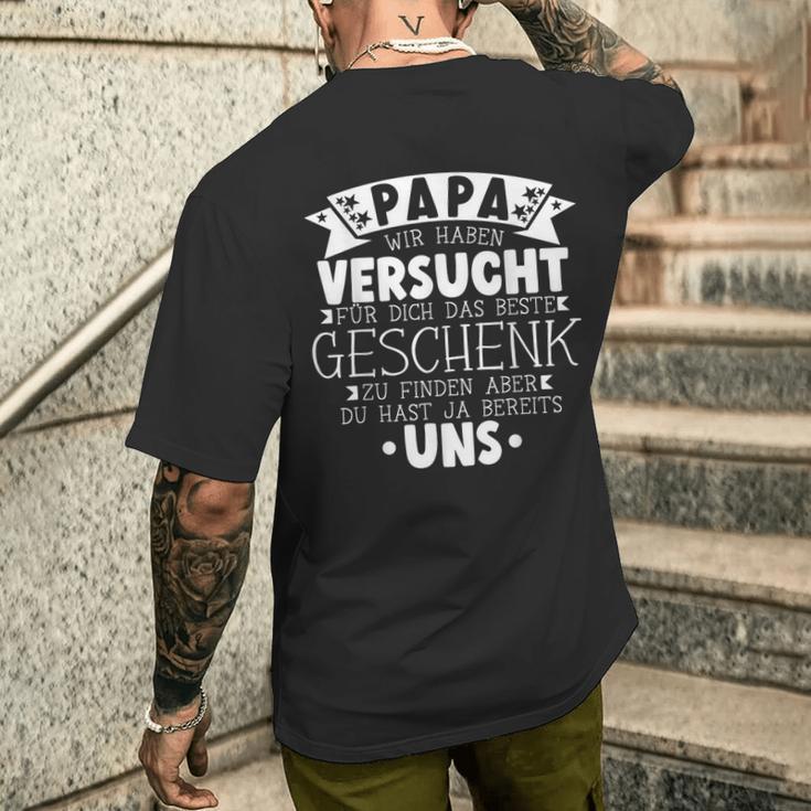 Papa Sohn & Tochter Father's Day Best Papa Partner Look S T-Shirt mit Rückendruck Geschenke für Ihn