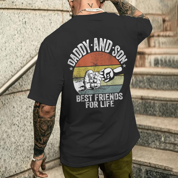 Papa Und Sohn Best_Friends For Life Lustiger Papa T-Shirt mit Rückendruck Geschenke für Ihn