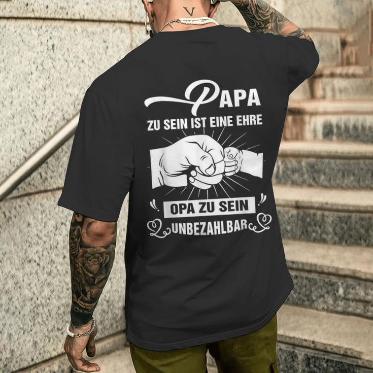 Papa Zu Sein Ist Eine Ehreopa Zu Sein Unzahlbar T-Shirt mit Rückendruck Geschenke für Ihn