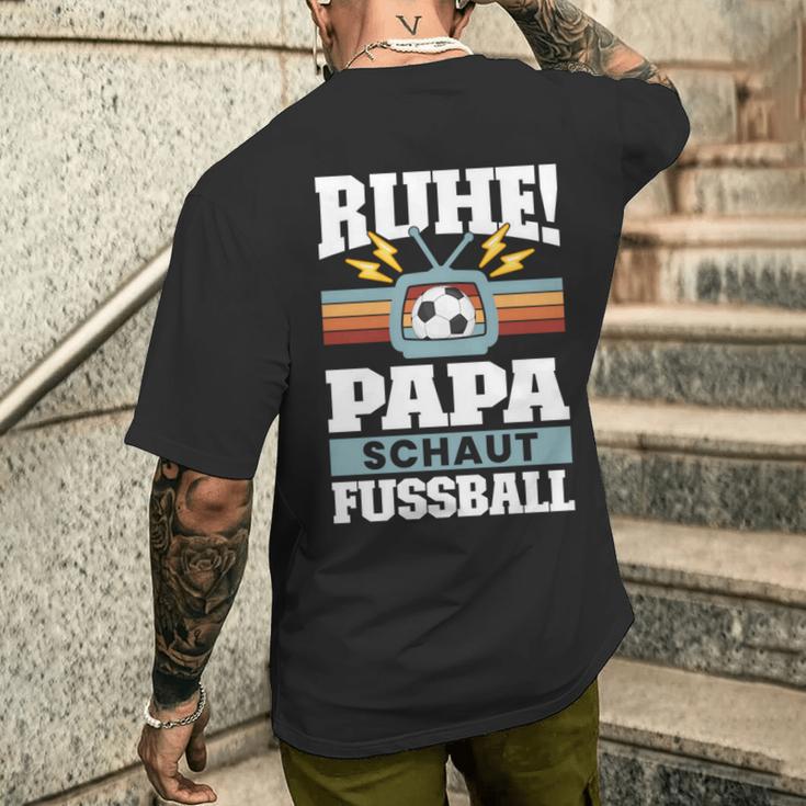 Papaater Fussball Fussball Fan Ballatertag T-Shirt mit Rückendruck Geschenke für Ihn