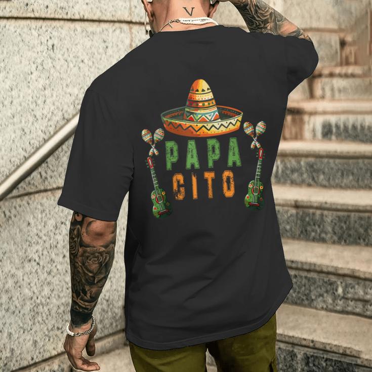 Papacito Lustiger Mexikanischer Papa Cinco De Mayoatertag T-Shirt mit Rückendruck Geschenke für Ihn