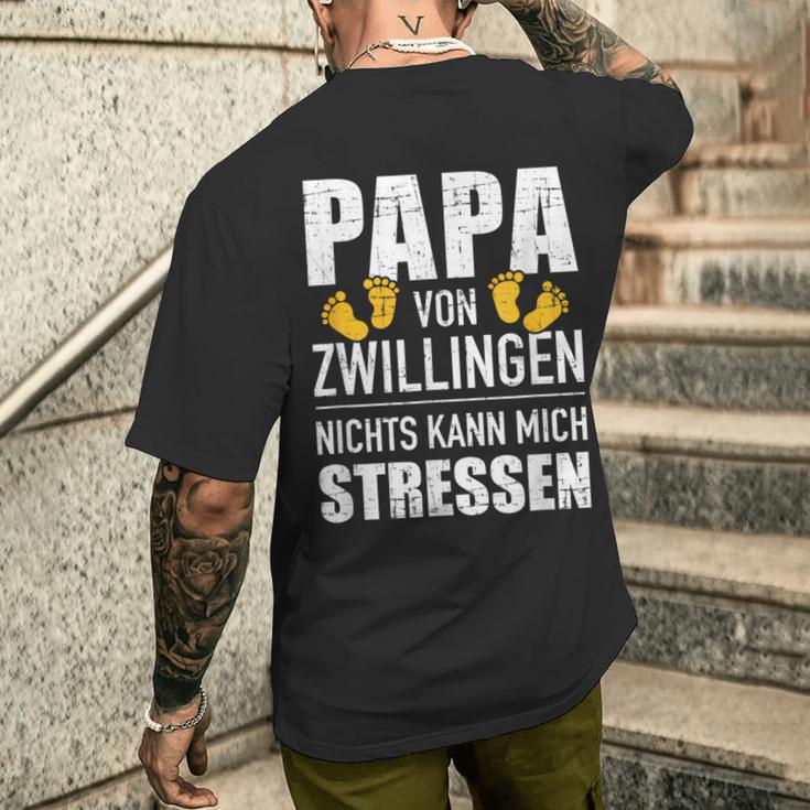 Papaon Zwillingen Nichts Kann Mich Stressen Fürater' T-Shirt mit Rückendruck Geschenke für Ihn