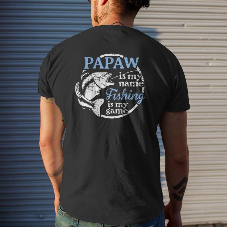 Papaw Fishing Fathers Day From Son Mens Back Print T-shirt Gifts for Him