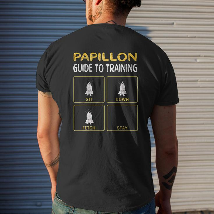 Papillon Guide To Training Fathers Day Christmas For Dad Good For Dad Mens Back Print T-shirt Gifts for Him